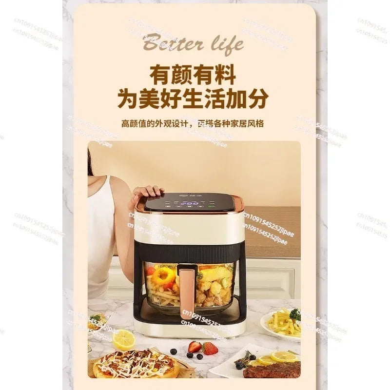 Air Fryer, Multifunctional Air Fryer Visual Air Fryer, Household Electric Fryer Smart