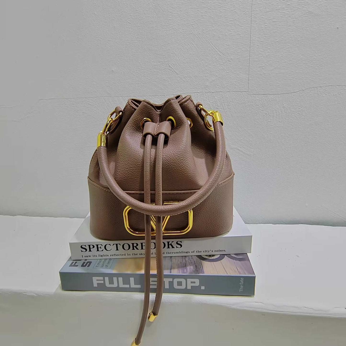 Women's Bucket Bag - Basket-style Fukubukuro,Soft Leather Minimalist, Fashionable Versatile,Shoulder Crossbody Handheld Stylish