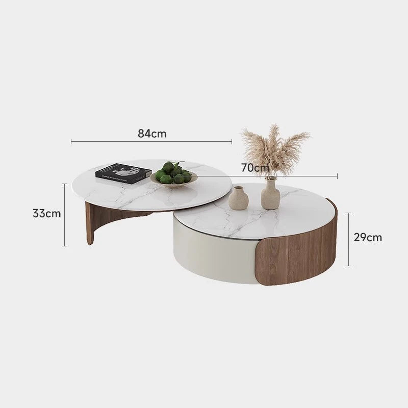 Aesthetic Luxury Coffee Table Modern Unique Trendy Round Coffee Tables Storage Mesa De Centro Sala Living Room Furniture