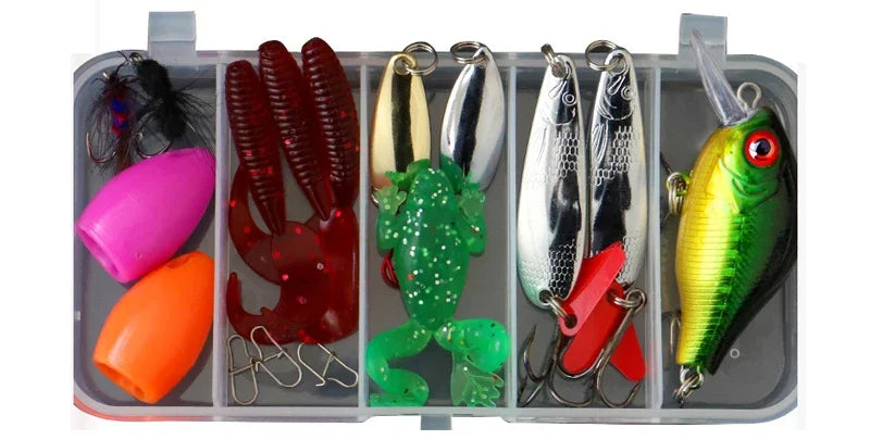 Fishing Lures Set Hard Artificial Wobblers Metal Jig Spoons Soft Lure Fishing Silicone Bait Fishing Tackle Accessories Pesca