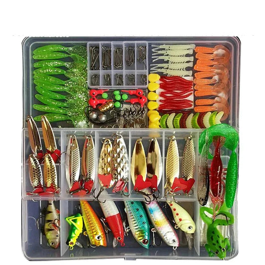 Fishing Lures Set Hard Artificial Wobblers Metal Jig Spoons Soft Lure Fishing Silicone Bait Fishing Tackle Accessories Pesca