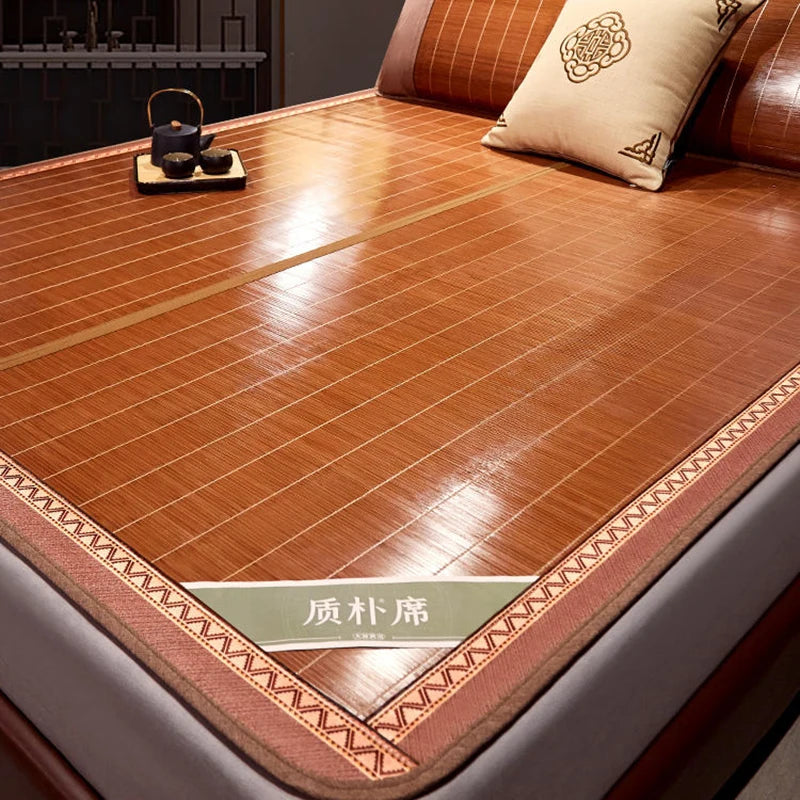 Mat Bamboo mat household double bed single bed student dormitory summer straw mat double-sided dual-use foldable