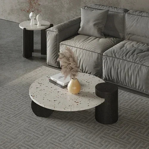 Breakfast Round Coffee Table Writing Sedentary Black Design Coffee Table Minimalist Nordic Muebles Para El Hogar Home Furniture