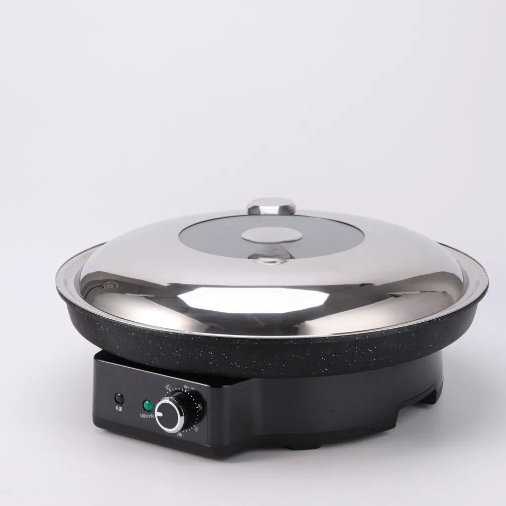 18 Inch Commercial Pizza Oven - Non-Stick Teflon, 15L Large Capacity, Adjustable Temp, Electric, Fast Heating & Stainless Steel