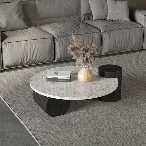 Breakfast Round Coffee Table Writing Sedentary Black Design Coffee Table Minimalist Nordic Muebles Para El Hogar Home Furniture