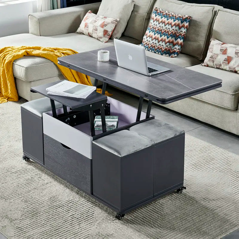 Storage Lifting Coffee Table Modern Luxury Designer Clear Cheap Side Table Aesthetic Lounge Living Room Kaffee Tische Furniture