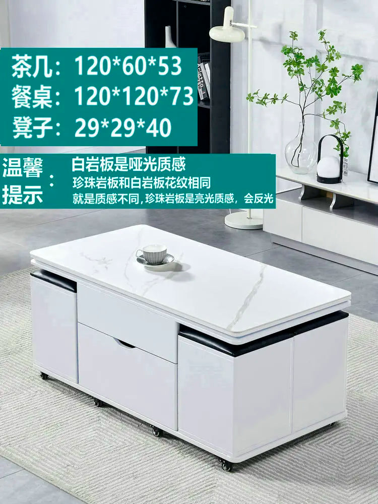 Storage Lifting Coffee Table Modern Luxury Designer Clear Cheap Side Table Aesthetic Lounge Living Room Kaffee Tische Furniture