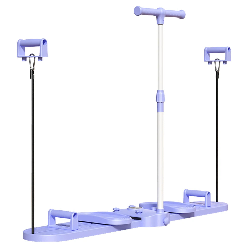 Fitness Ski Machine Simulated Ski Trainer with Handle & Pull Rope Pelvic Floor Muscle Exercise Equipment for Full Body Workout