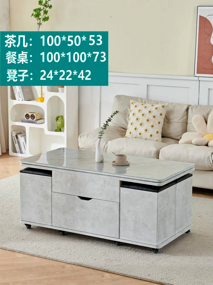 Storage Lifting Coffee Table Modern Luxury Designer Clear Cheap Side Table Aesthetic Lounge Living Room Kaffee Tische Furniture