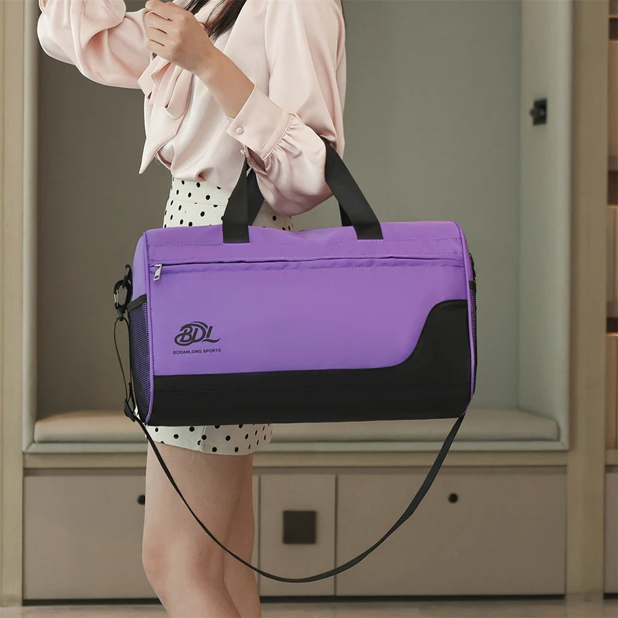 Fitness bag for men and women, simple and versatile, outdoor sports, large capacity swimming, yoga bag, short distance commuting