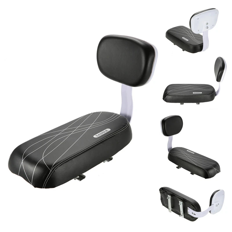 Bicycle Accessories Part Rear Seat With Backrest Mountain Bike Comfort Child Seat With Back With Handle Armrest Footrest Pedal