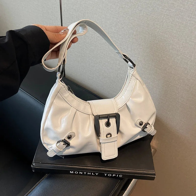 Women's Bag 2025 New One-shoulder Tote Bag American Retro Commuting Temperament Old Style Bag Underarm Locomotive Bag