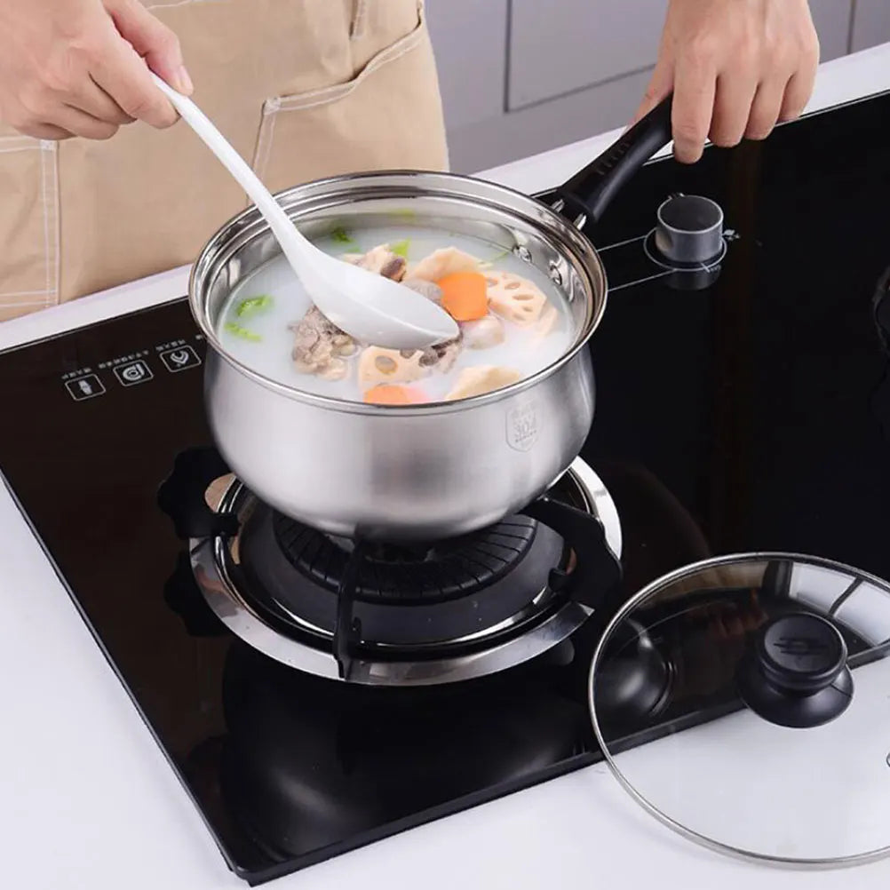 Stainless Steel Milk Pot Non stick Easy Clean Multi functional Cooking Pan for Baby Food Milk Sauces Instant Noodles Stew Pot