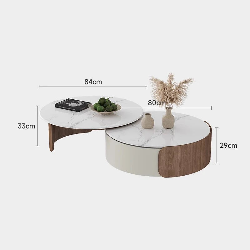 Aesthetic Luxury Coffee Table Modern Unique Trendy Round Coffee Tables Storage Mesa De Centro Sala Living Room Furniture