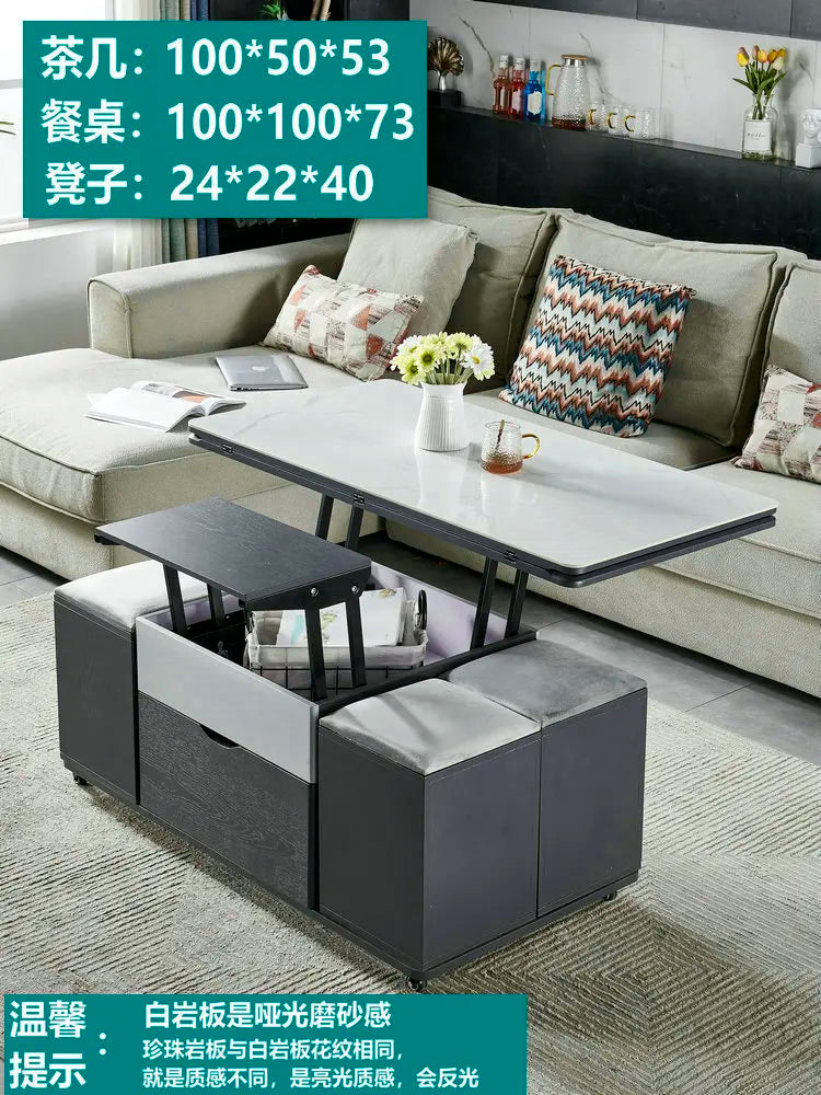 Storage Lifting Coffee Table Modern Luxury Designer Clear Cheap Side Table Aesthetic Lounge Living Room Kaffee Tische Furniture