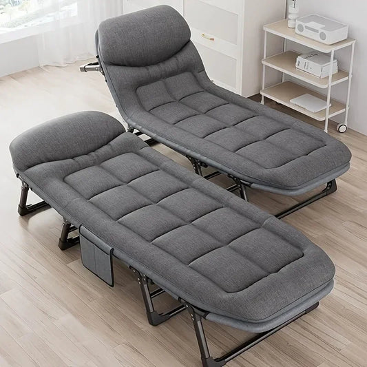 Portable Folding Bed, Aluminum Frame, Outdoor Leisure, Camping & Hiking Furniture, Adult Size, Steel Support, Easy Storage