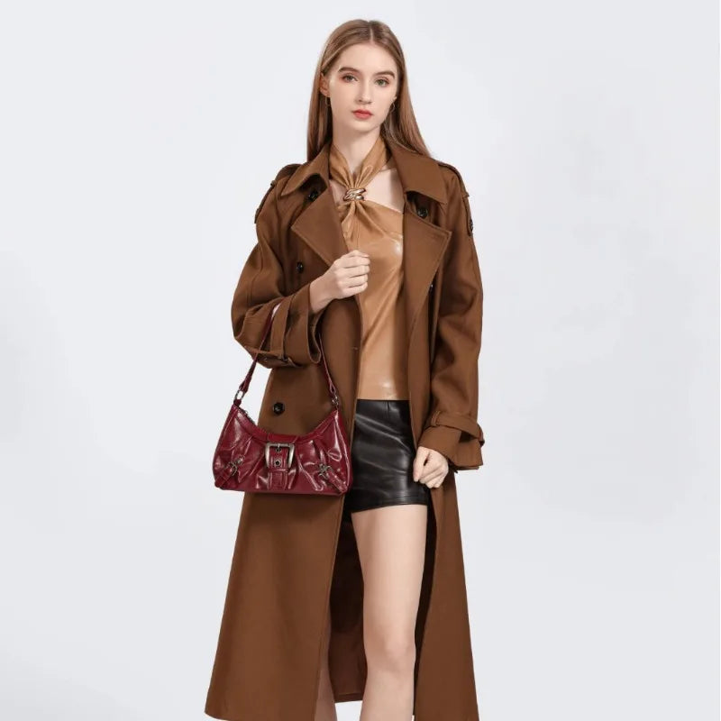 Women's Bag 2025 New One-shoulder Tote Bag American Retro Commuting Temperament Old Style Bag Underarm Locomotive Bag