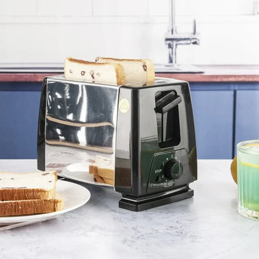 Stainless Steel Electric Toaster Machine 2 Slice Mini for Breakfast Sandwich Burger Bun Bread Toaster Restaurant Appliance