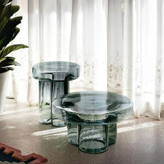 Transparent Patio Coffee Tables Outdoor Balcony Unique Round Coffee Tables Waterproof Floor Muebles De La Sala Home Decoration