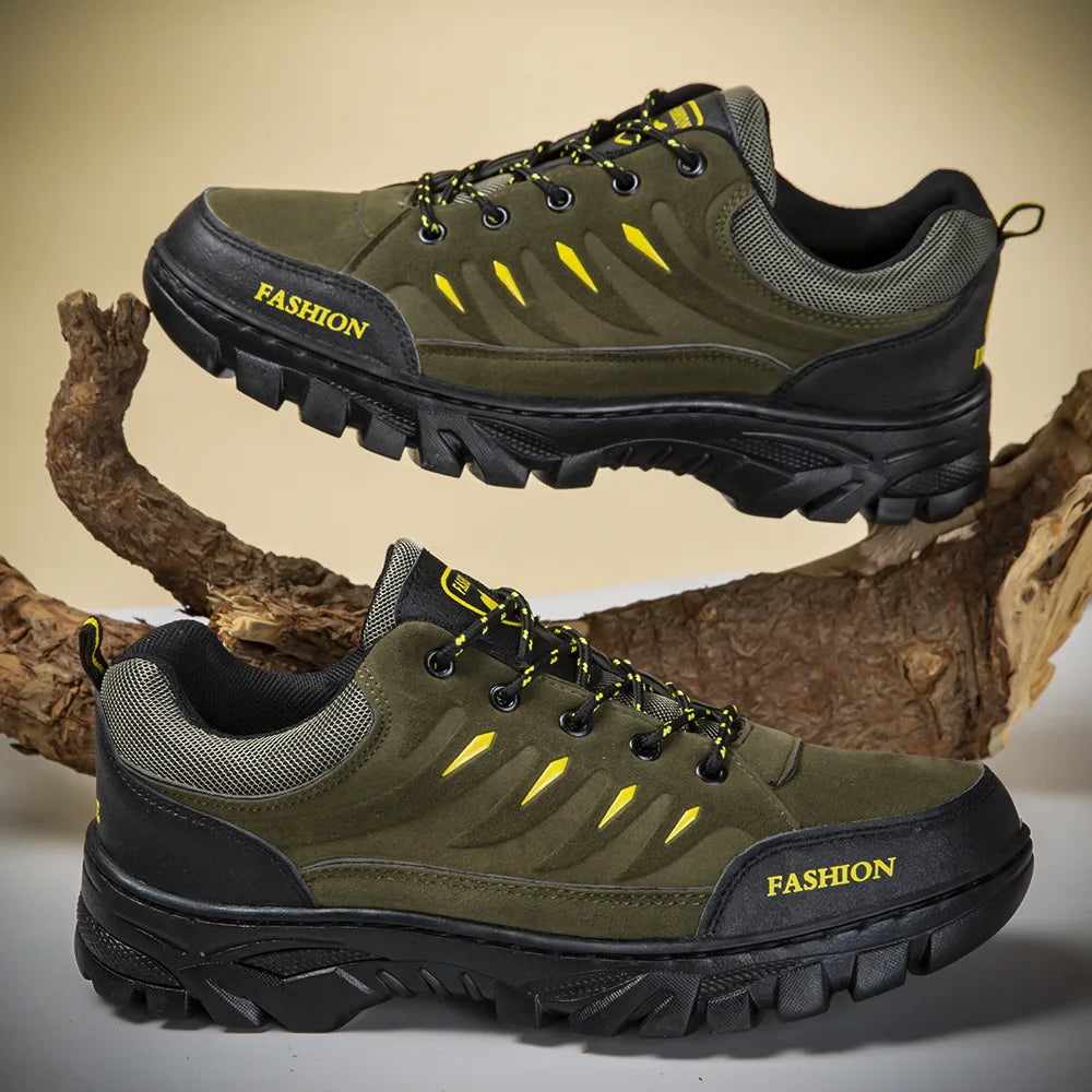 Outdoor Hiking Trekking Mountain Sports Shoes for Men Camping Hunting Walking Shoe Breathable Cushioning Nonslip Travel Sneakers