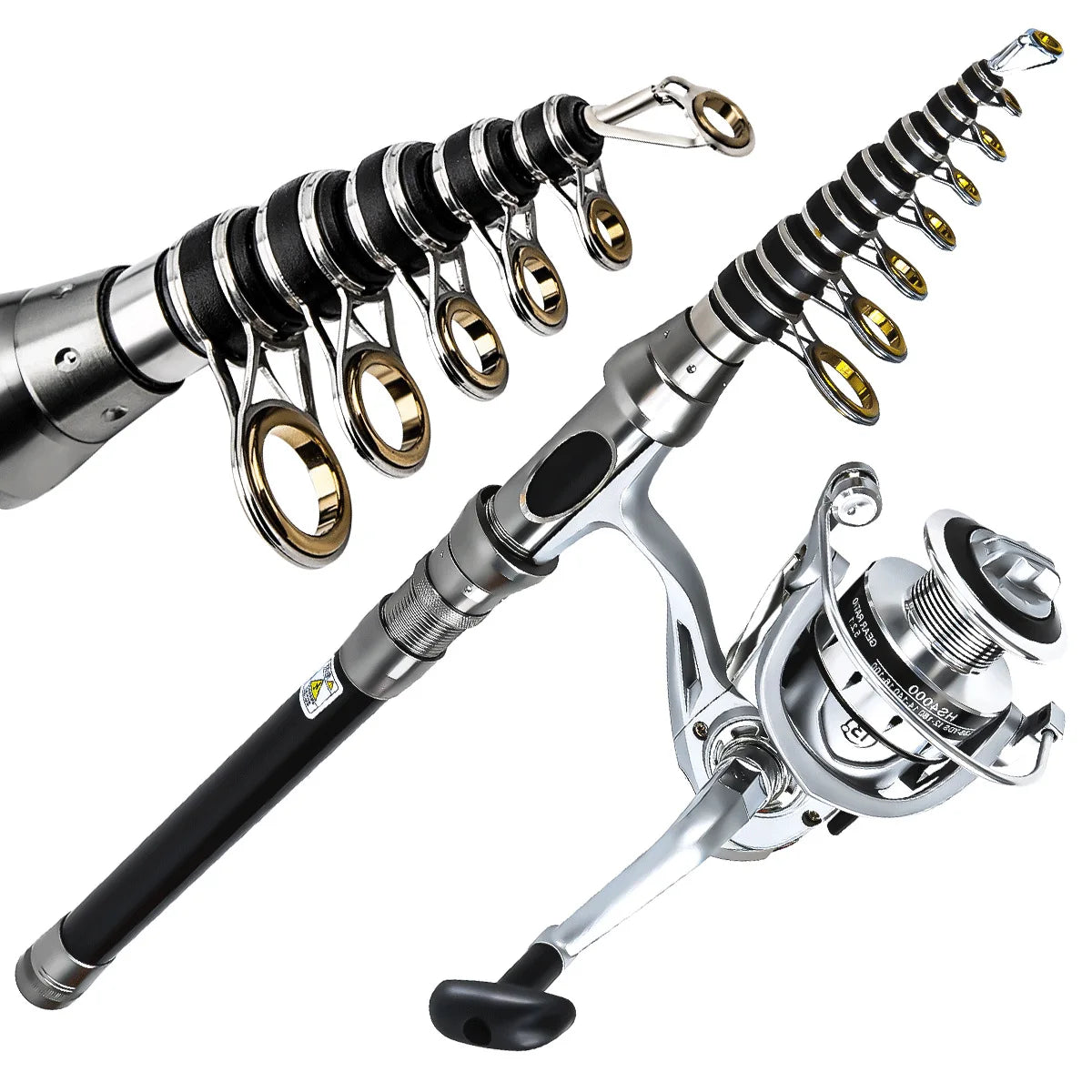 Fishing gear rod and wheel set Far throw Luya sea fishing rod and reel combination telescopic spinning rod