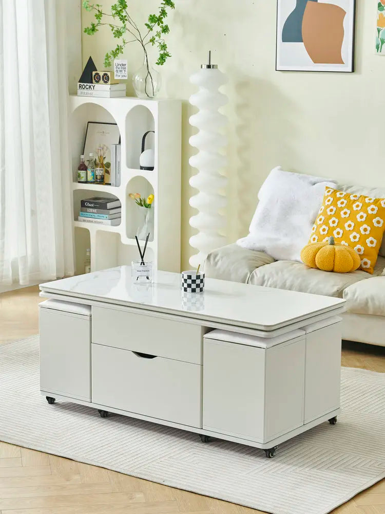 Storage Lifting Coffee Table Modern Luxury Designer Clear Cheap Side Table Aesthetic Lounge Living Room Kaffee Tische Furniture