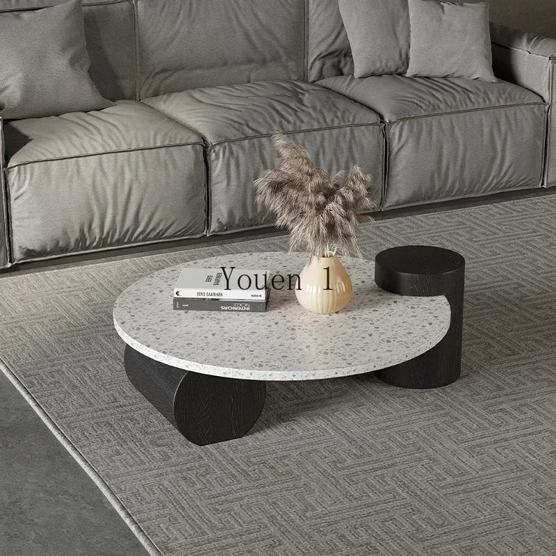 Breakfast Round Coffee Table Writing Sedentary Black Design Coffee Table Minimalist Nordic Muebles Para El Hogar Home Furniture