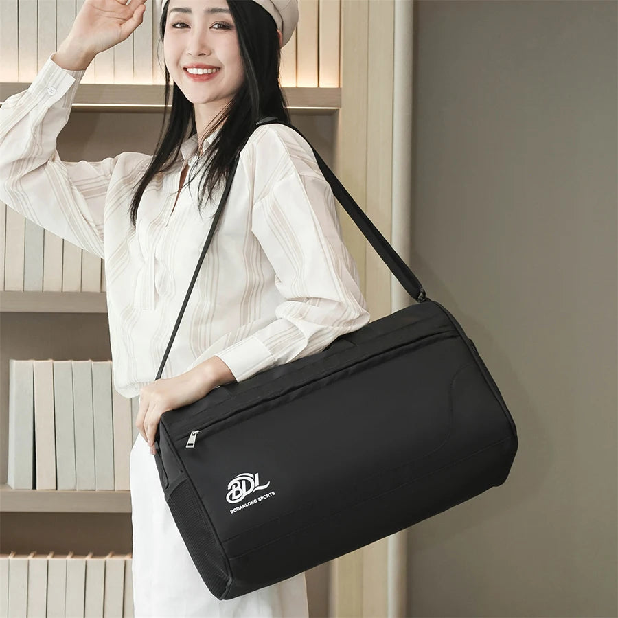 Fitness bag for men and women, simple and versatile, outdoor sports, large capacity swimming, yoga bag, short distance commuting