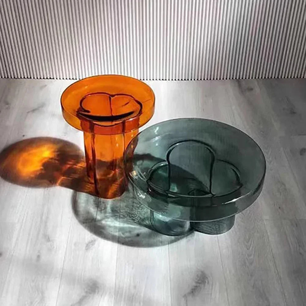 Transparent Patio Coffee Tables Outdoor Balcony Unique Round Coffee Tables Waterproof Floor Muebles De La Sala Home Decoration