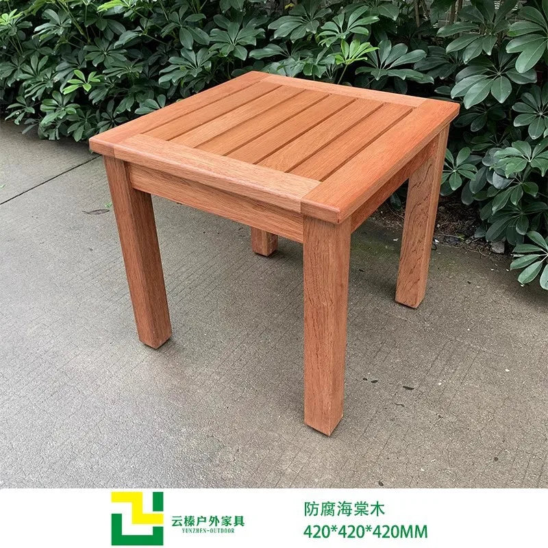 Outdoor courtyard bed outdoor solid wood lounger balcony garden villa seaside swimming pool leisure preservative wood beach chai