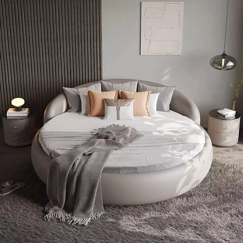 Headboard Japanese Bed Minimalist Upholstered Nightstands Modern Bed Sleeping Frame Camas De Matrimonio Dormitorio Furniture