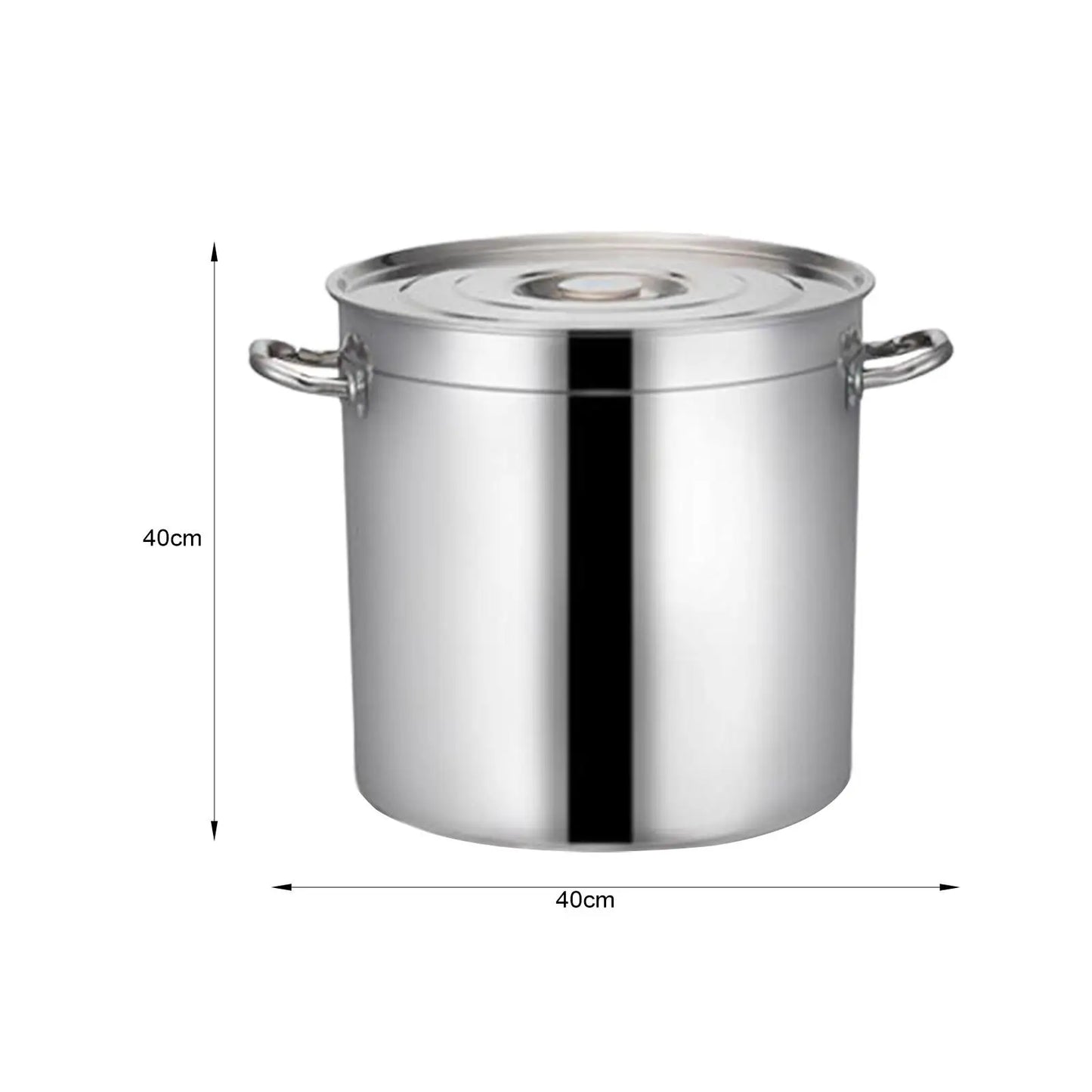 Stainless Steel Stockpot Induction Pots Oil Bucket Easy to Clean with Handle, Kitchen Soup Pot Canning Pasta Large Pot for Hotel