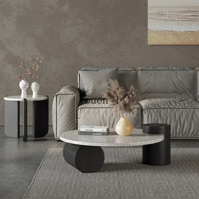 Breakfast Round Coffee Table Writing Sedentary Black Design Coffee Table Minimalist Nordic Muebles Para El Hogar Home Furniture