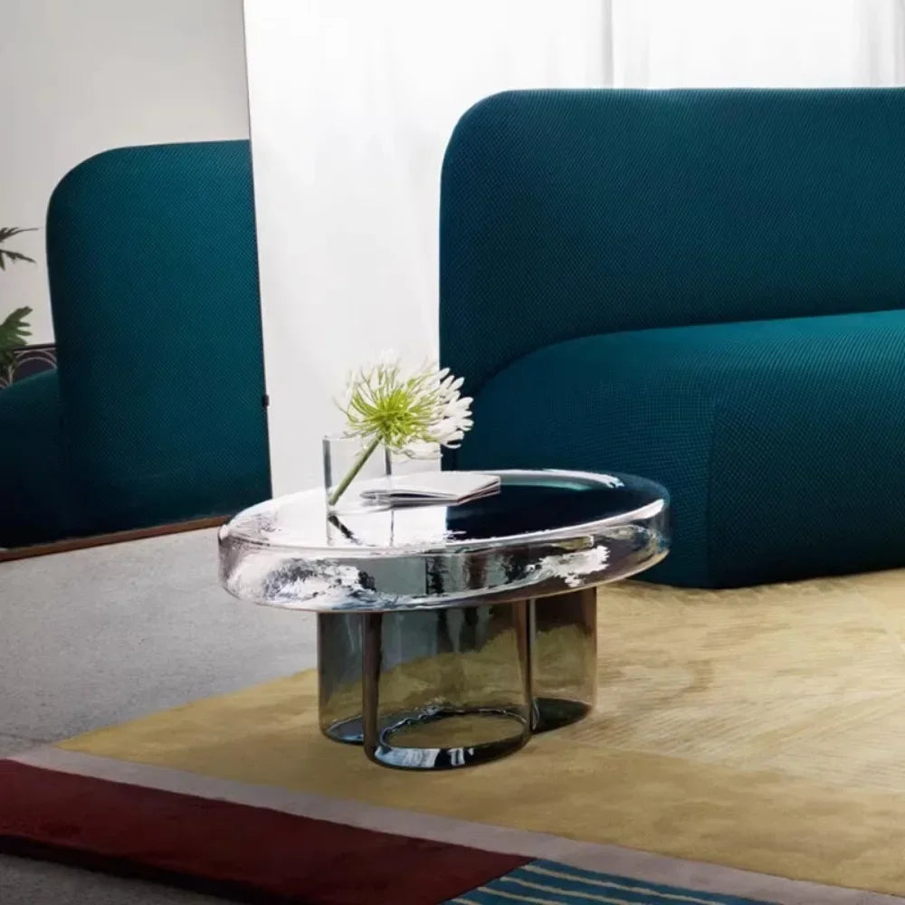 Transparent Patio Coffee Tables Outdoor Balcony Unique Round Coffee Tables Waterproof Floor Muebles De La Sala Home Decoration