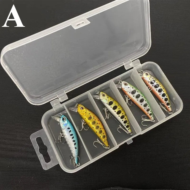 ZWICKE Fishing Lure Kit Sinking Minnow Trout Artificial Bait Crank Bait Bass Hook Wobbler Fishing Tackle Box Floating Jerkbait