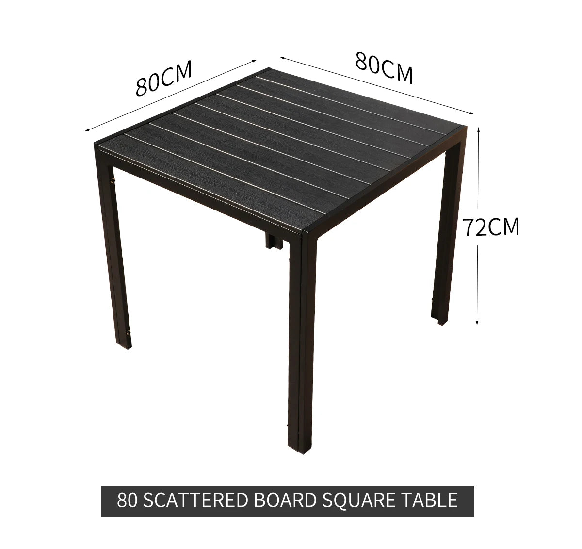 Modern Plastic Wood Outside Dining Table Aluminum Fram Garden Table Lawn Furniture Outdoor Tables For Restaurant