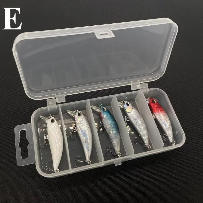 ZWICKE Fishing Lure Kit Sinking Minnow Trout Artificial Bait Crank Bait Bass Hook Wobbler Fishing Tackle Box Floating Jerkbait