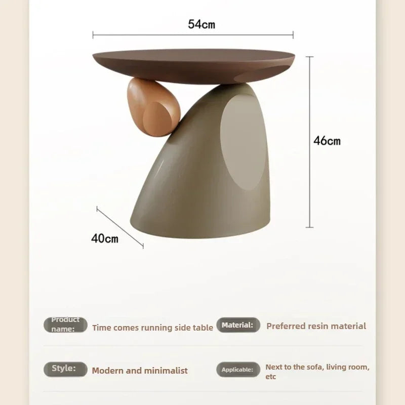 Luxury Coffee Tables , Minimalist Modern Corner Coffee Table , Cute Round Mesa De Centro , Resin Living Room Furniture