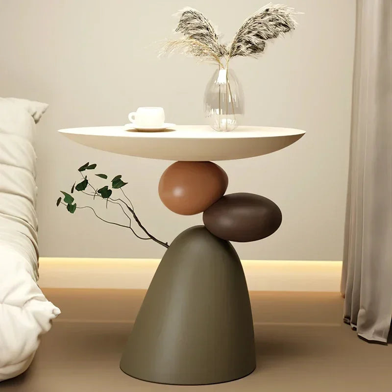 Luxury Coffee Tables , Minimalist Modern Corner Coffee Table , Cute Round Mesa De Centro , Resin Living Room Furniture