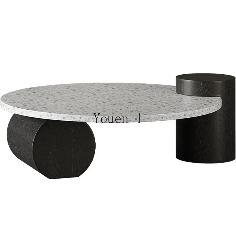 Breakfast Round Coffee Table Writing Sedentary Black Design Coffee Table Minimalist Nordic Muebles Para El Hogar Home Furniture