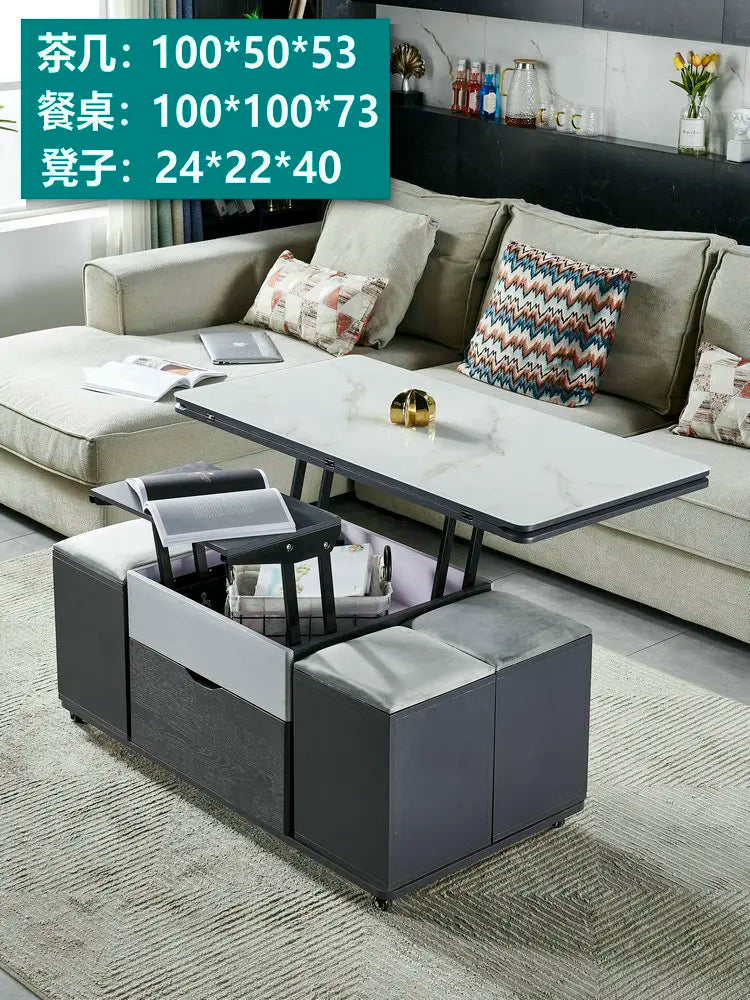 Storage Lifting Coffee Table Modern Luxury Designer Clear Cheap Side Table Aesthetic Lounge Living Room Kaffee Tische Furniture
