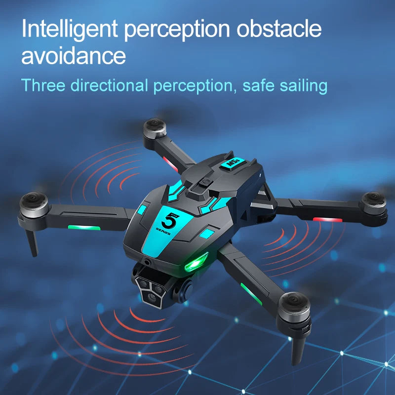 New M5s Drone Features Gradient Flowing Lights Dual Cameras Obstacle Avoidance Screen Control And Aerial Photography