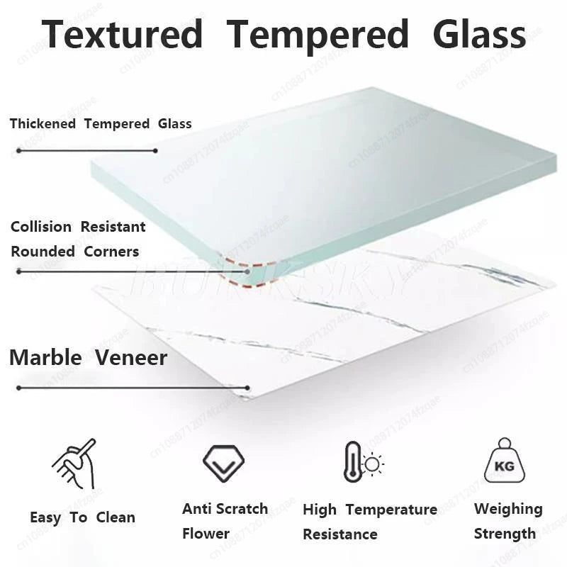 Coffee table living room home light luxury modern simple coffee table TV cabinet combination apartment tempered Glass table