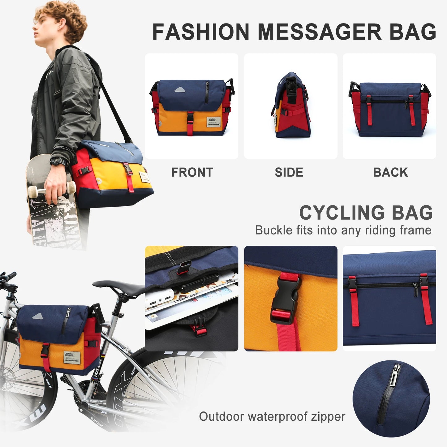 Men's Shoulder Bag Casual Waist Bag Phone Money Chest Bag Messenger Bag Cycling School Fanny Packs Mailman Bags Bolsa Masculina