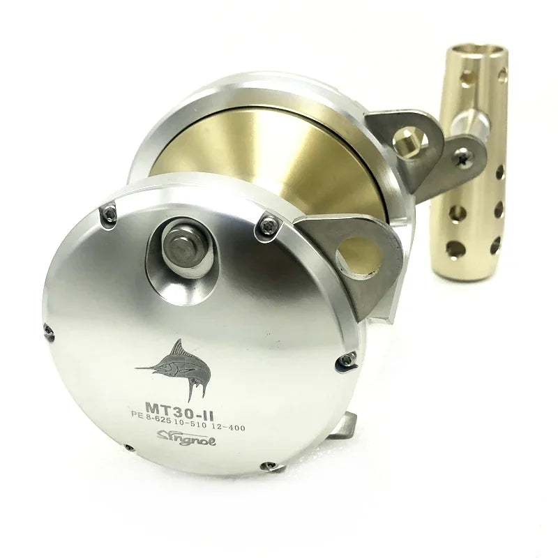 Metal Sea Fishing Reels, All for Goods, Low Speed Bait, Big Fish Equipment, Windlass, Max Drag  30 Kg , Saltwater Heavy Reel